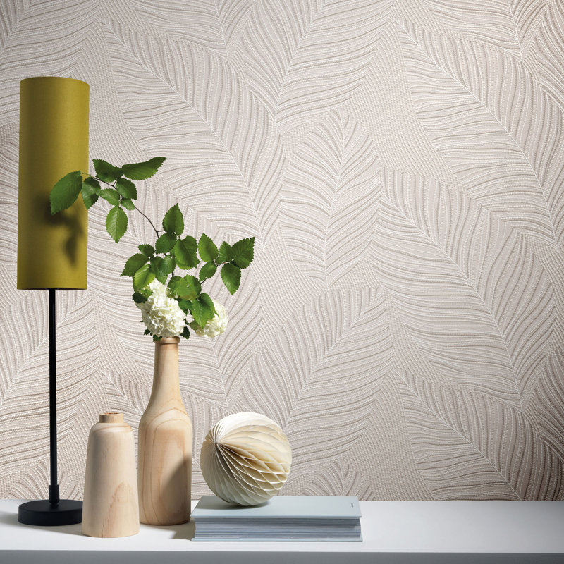 Paineville 10.05m x 53cm Textured Matte Paste the Wall Wallpaper Roll, Beige