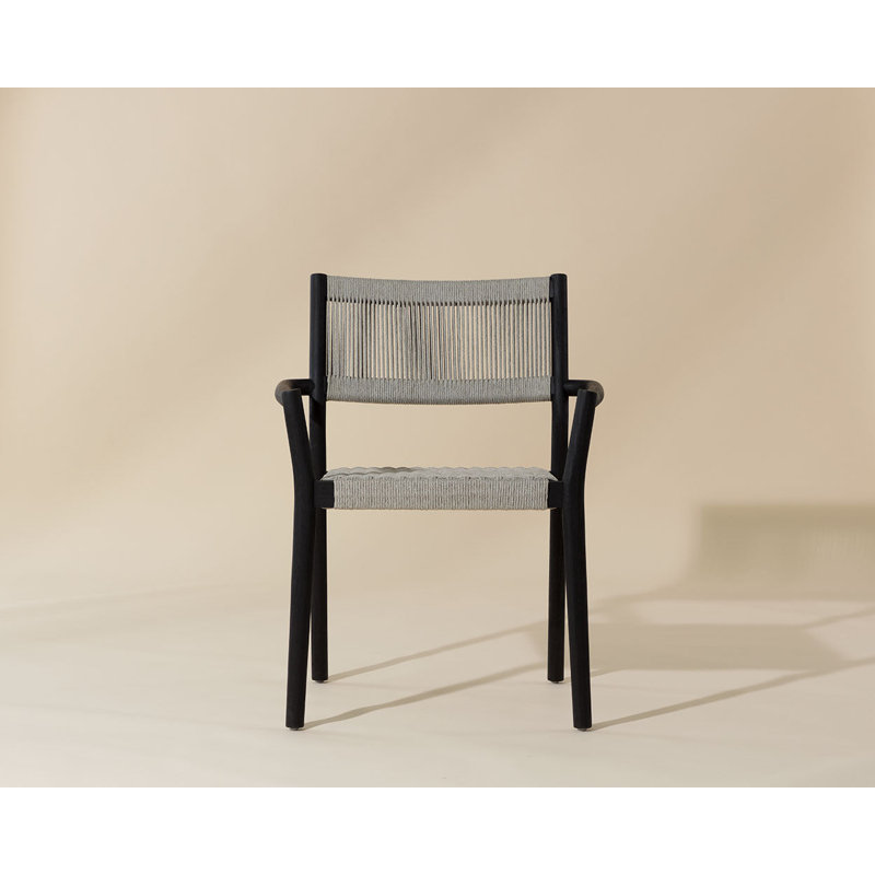 Outdoor Dining Armchair, Charcoal