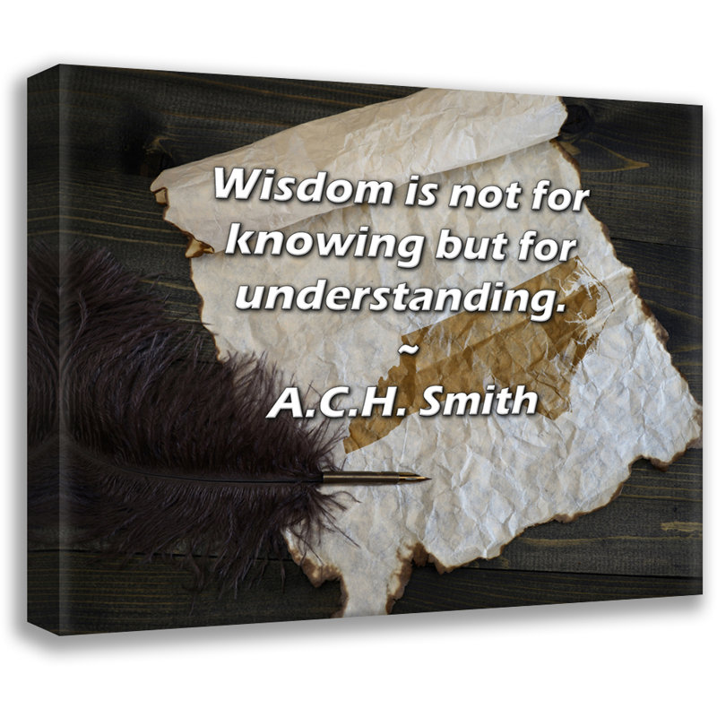 Citation artistique par A.C.H. Toile tendue Smith Gallery, H 17 po x l 24 po