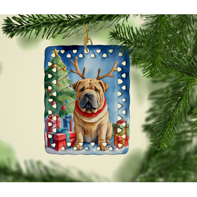 Ornement en porcelaine Shar Pei