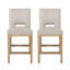Ensemble de 2 tabourets de comptoir revêtus de tissu