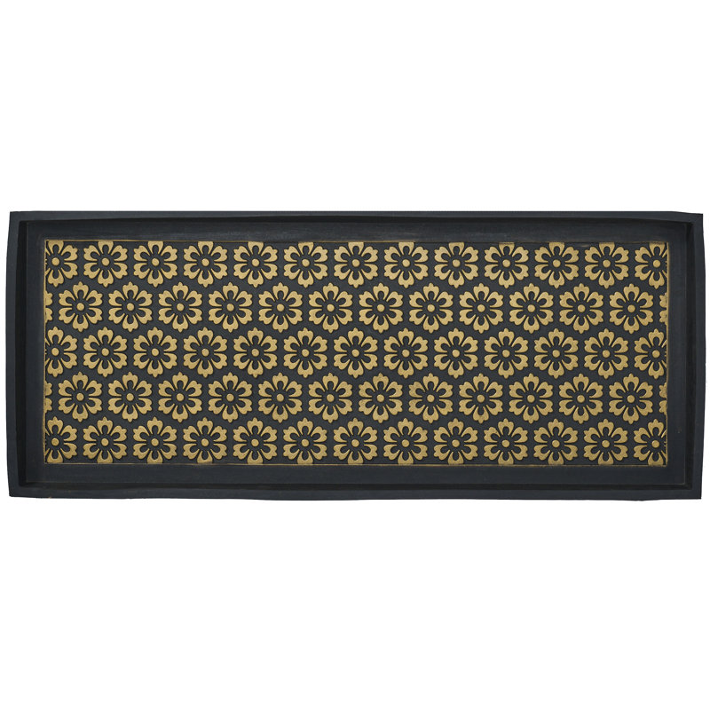Layla Arrow 34in x 14in Non-Slip Outdoor Rubber Boot Tray
