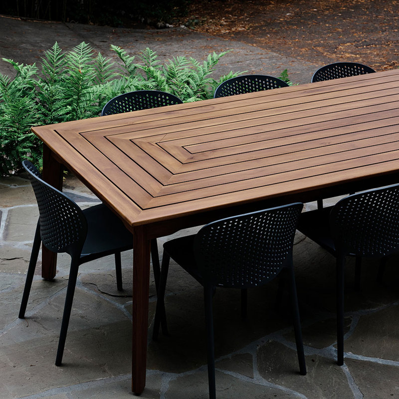 Miramar Outdoor Teak Dining Table, 30" H x 90.5" L x 44" W