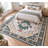 Traditional Dark Green Ivory Medallion Machine Washable Area Rug-1113192447