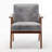 Grey Microfiber Living Room Chair, Construction, Long-lasting Upholstered Chair In Grey, Adds Elegance To Space