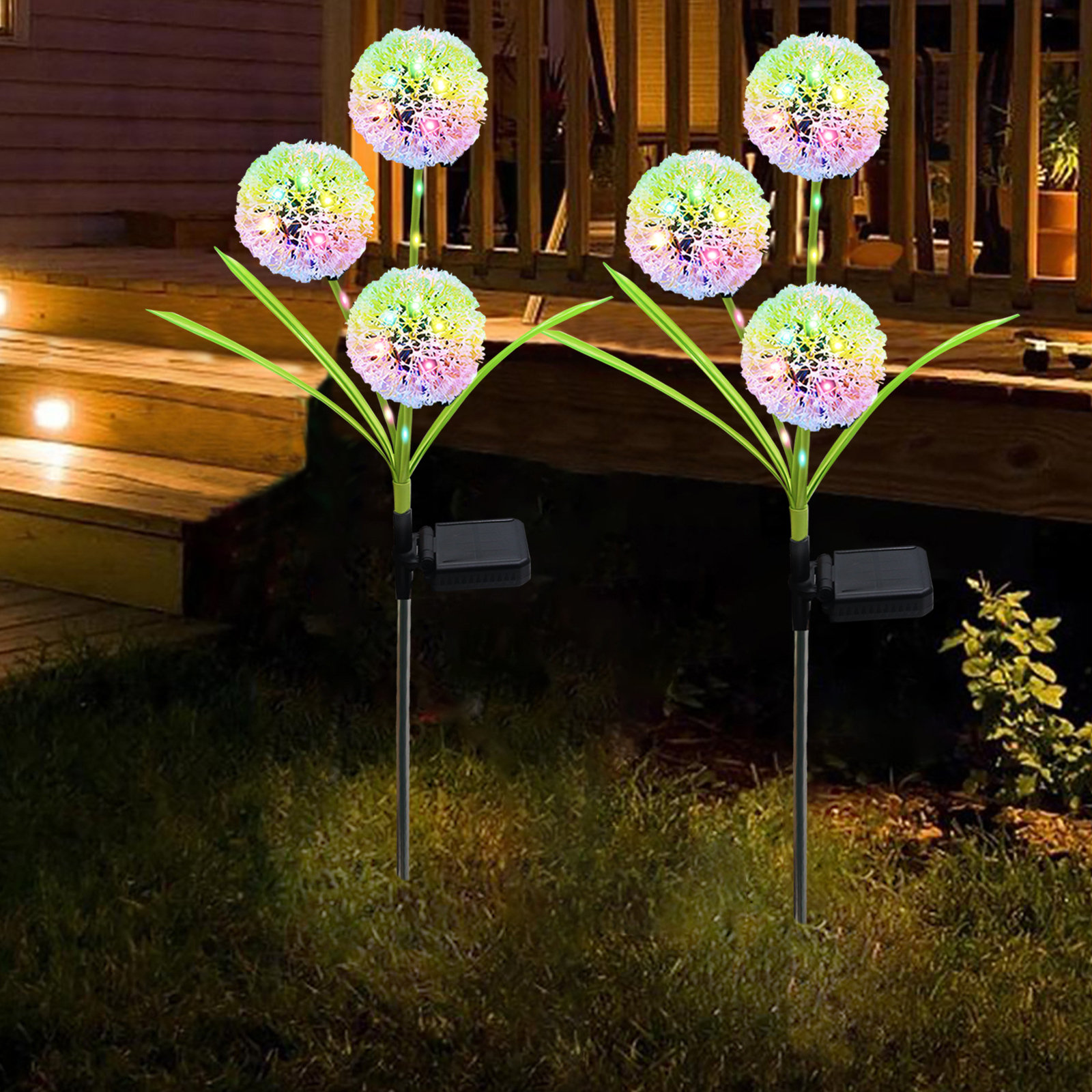 Genkent Low Voltage Solar Garden Decor Lights Outdoor Waterproof Integrated  LED Phalaenopsis Flower Light & Reviews
