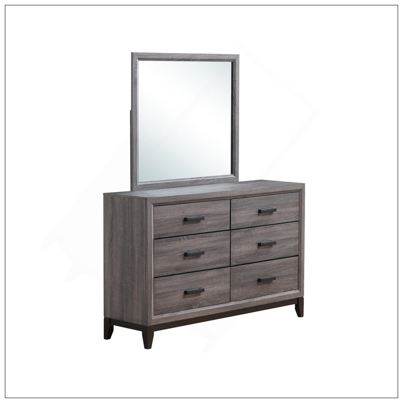 MIRROIR avec une finition élégante et une fabrication durable, parfait pour un décor moderne et traditionnel, Gris