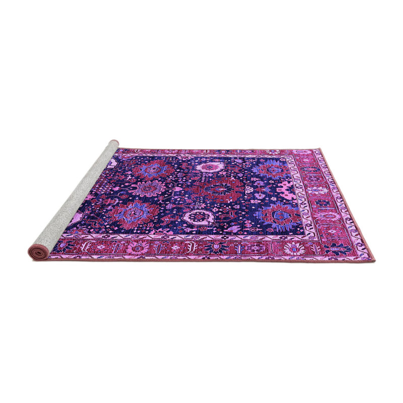 Tapis mauve Mid-Century 1797, Carré 3 pi