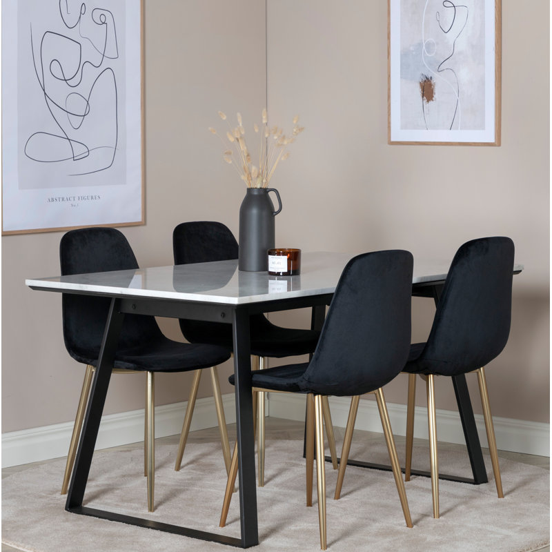 Tinsley 4 - Person Dining Set, Black