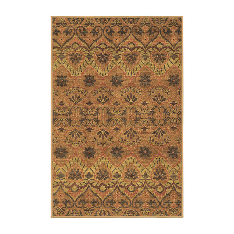 Tapis marocain rectangulaire brun / noir / beige 6 pi x 9 pi fabriqué à la machine