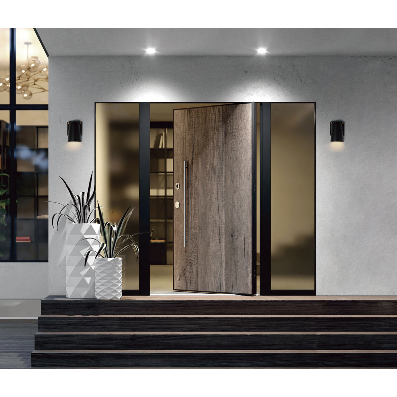 Rivet Aluminum LED Wall Light, 9.5" H x 6.5' W x 4" D