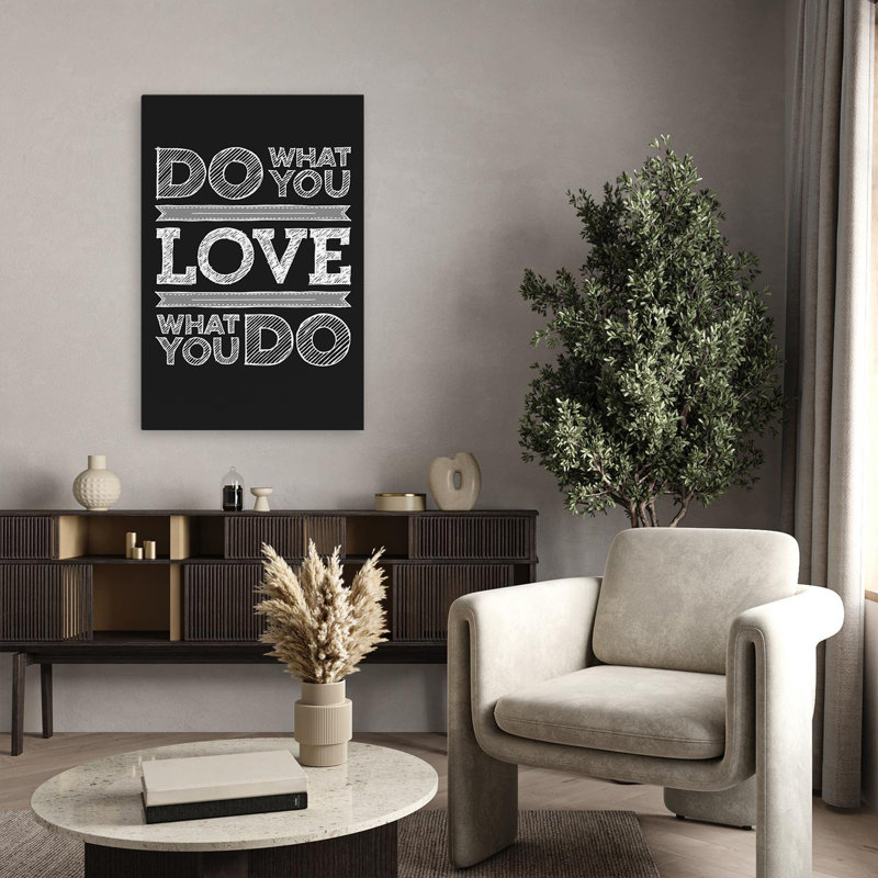 Do What You Love - Art inspirant, H 36 po x l 24 po
