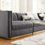 Causeuse modulaire en velours Sanguine Channel-627604412