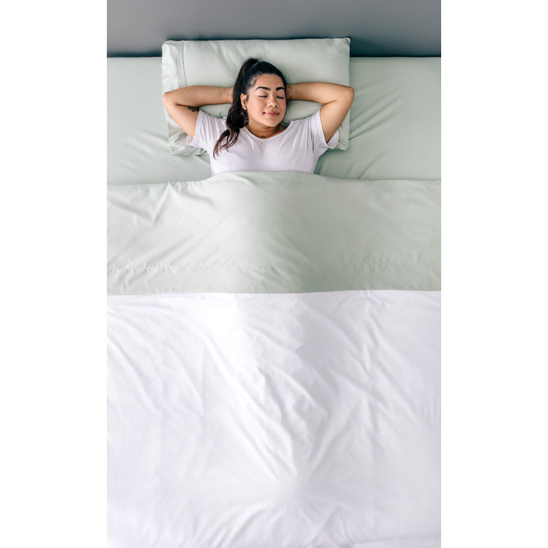 Ultra Soft Microfiber Percale Sheet Set, Green, Queen Sheet Set with Fitted Sheet