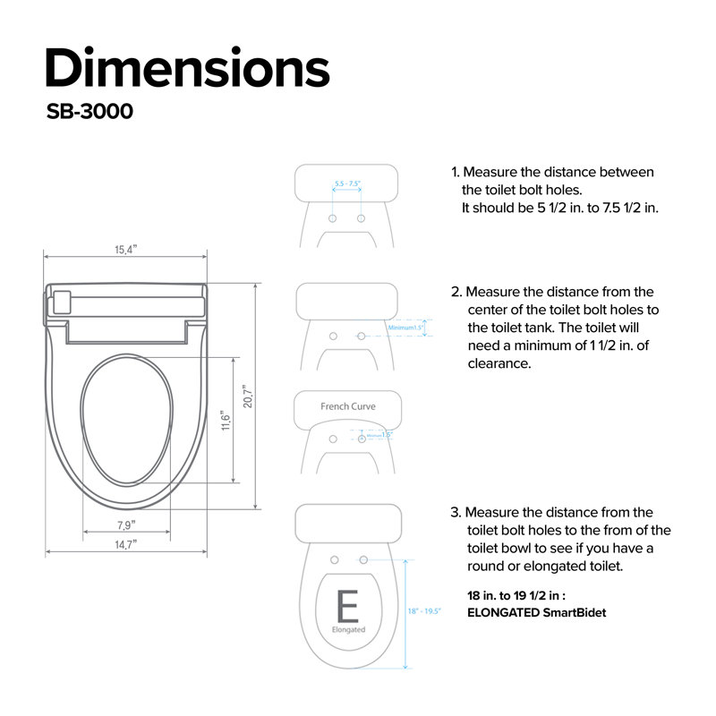 Elongated Toilet Seat Bidet