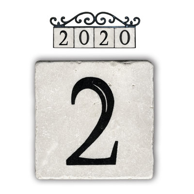Numéro de maison de carrelage 4 po