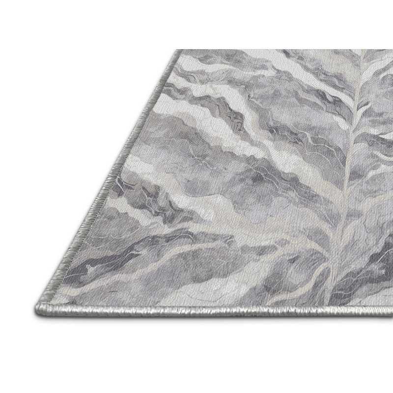 Tapis blanc lavable à la machine, Carré 7 pi