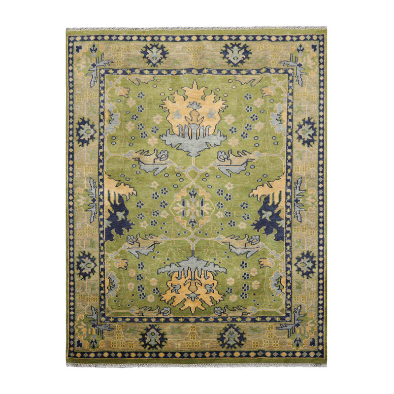 Tapis intérieur / extérieur rectangulaire en laine One-of-a-Kind, Rectangle 7 pi 10 po x 10 pi 2 po