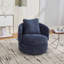 Chaises d'appoint pivotantes, fauteuil demi-tonneau en chenille pour salon à la maison