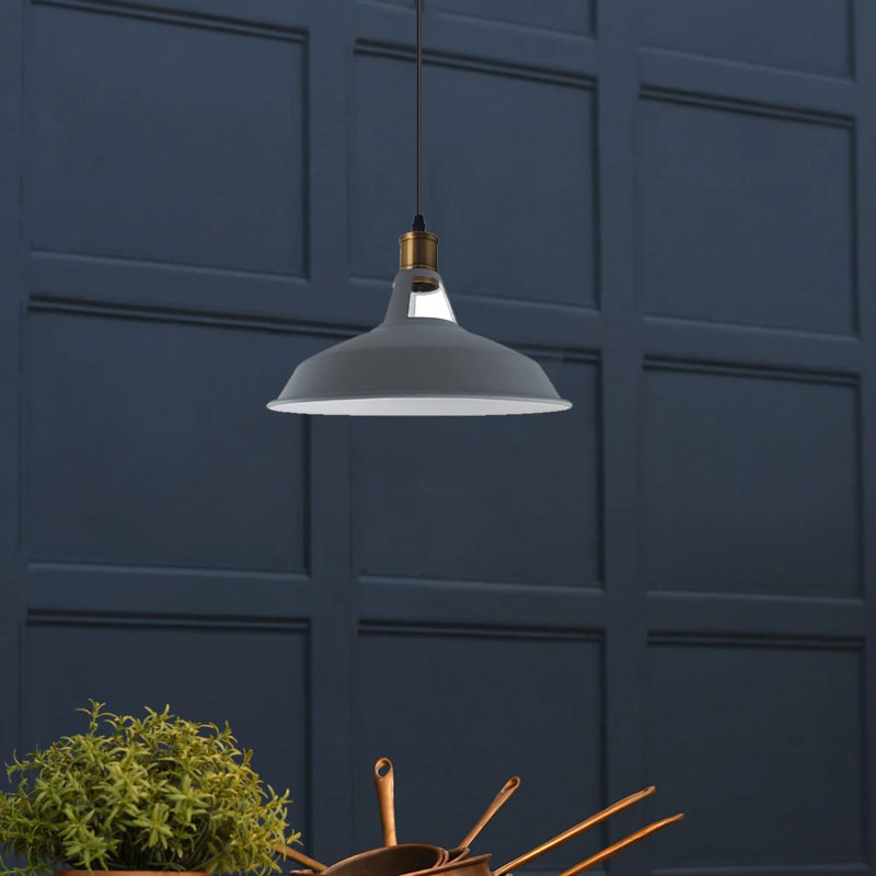 3 - Light Bowl Pendant, Gray
