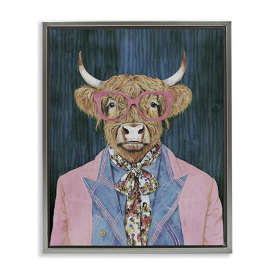 Gentle Bull Portrait Floating Frame, design by Svetlana Aleynikova