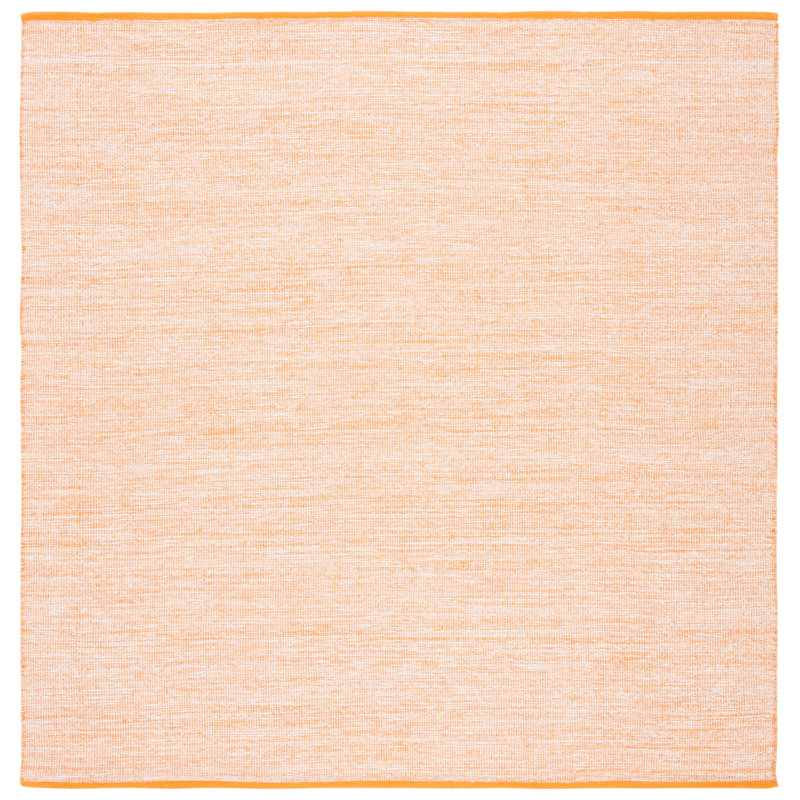 Livia Flat Weave Cotton Solid Color Rug, Square 6'