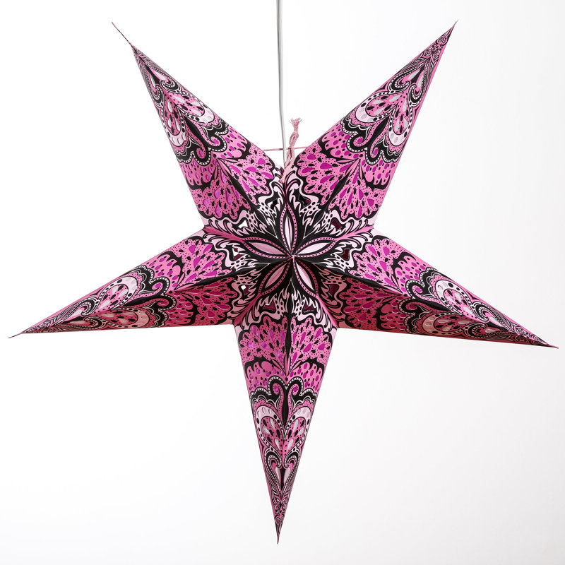 Étoile charmante en papier Charm, Rose
