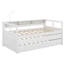Lit de jour simple TG en bois avec deux lits gigognes, trois rangements et lumière-17876045