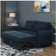 Canapé-lit de 57,48 po avec canapé-lit en tissu bleu marine avec dossier réglable et canapé-lit moderne pour salon