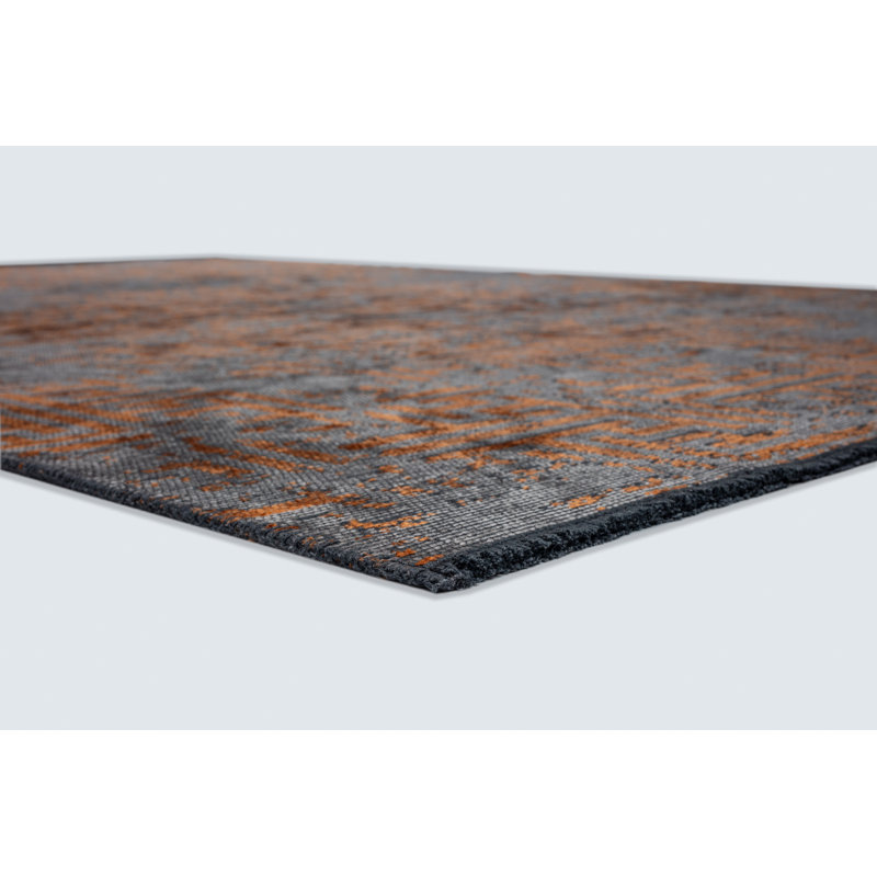 Rapture Gray/Orange Camouflage Luxury Area Rug, Rectangle 7'10" x 11'2"