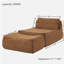 Grand canapé à billes d'intérieur, fauteuil à billes avec coussin lombaire et repose-pieds, utilisation dans la chambre à coucher (orange)