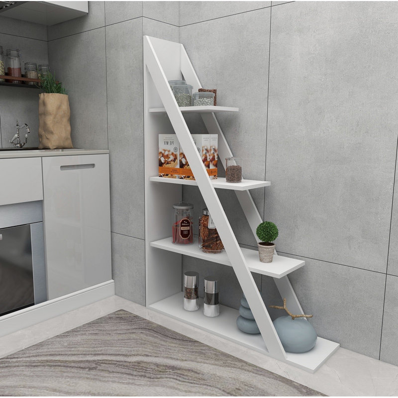 Modern Bookshelf| 100% Melamine Coated Particle Board, Thickness: 0.7 inches | Wall-Mountable Design, Stylish & Functional Storage Solution for Home or Office, Solid Color - Elegant Novelty