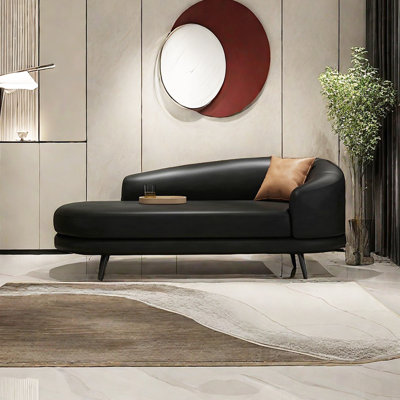 Metal Leg Indoor Chaise Lounge - Spacious Comfort by ComfySofa.s