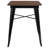 Wragby 23.5" Square Metal Indoor Bar Height Table with Rustic Wood Top-1863469290-1796852960