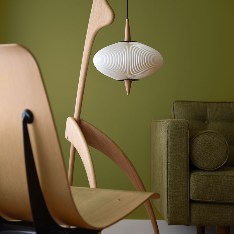 Praying Mantis Floor Lamp, Natural Oak