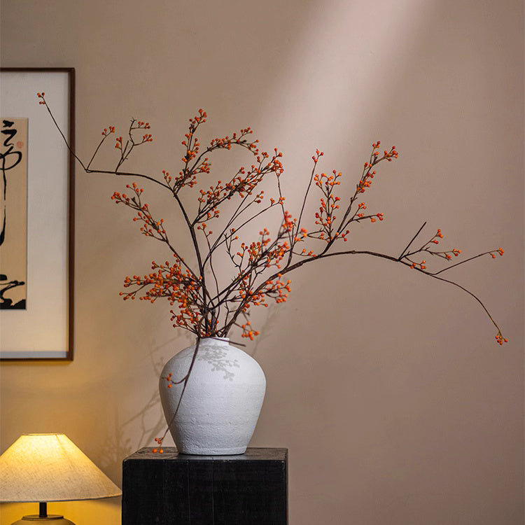 Rustic Berries on Tall Branch, Red
