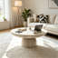 Table basse ronde avec base robuste