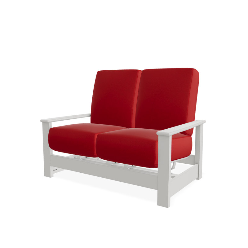 Leeward 56.5'' Wide Loveseat with Cushions, Red 1A, Snow