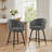 26" Swivel Upholstered Counter & Bar Stool with Metal Frame-2012528804