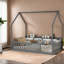 Lits avec rangement, lit simple en bois de pin pour chambre d'enfant