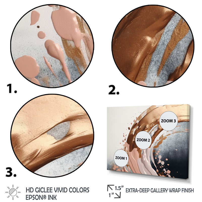 Rose Boho demi-cercles Boho IV - formes modernes, art mural transitionnel, salon, Cadre photo noir, H 12 po x l 20 po