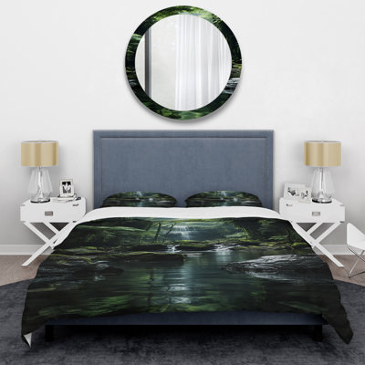 Ensemble de housse de couette Waterfall Hidden Oasis Forest II - Waterfall