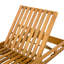 Chaise longue réglable en bois d'acacia, chaise de patio non rembourrée au fini teck pour jardin de piscine