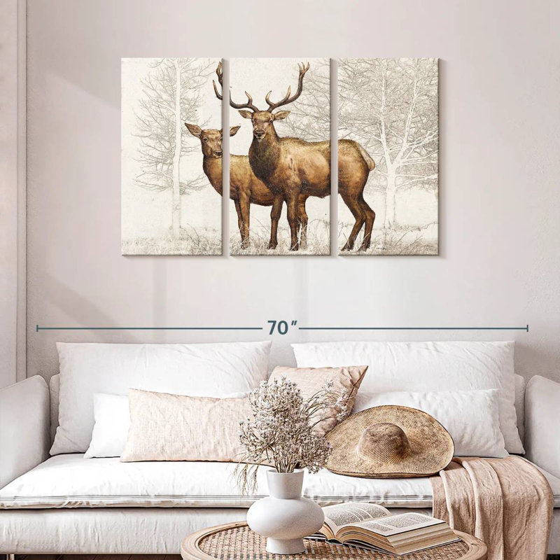 White Christmas Lodge II, 28" H x 45" W