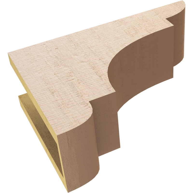 New Brighton cèdre brut grain de bois TimberThane Corbel, apprêté brun clair, H 10 po x l 5 po x P 15 po