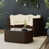 Structure brune / Coussin blanc est en rupture de stock