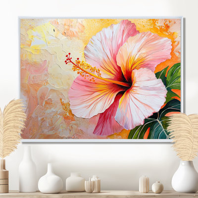 Hibiscus coucher de soleil à Hawaï - Hibiscus Wall Art Living Room