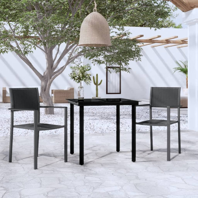 Rectangular 35.1" Long Dining Set with Cushions, 31.5" table length, 2