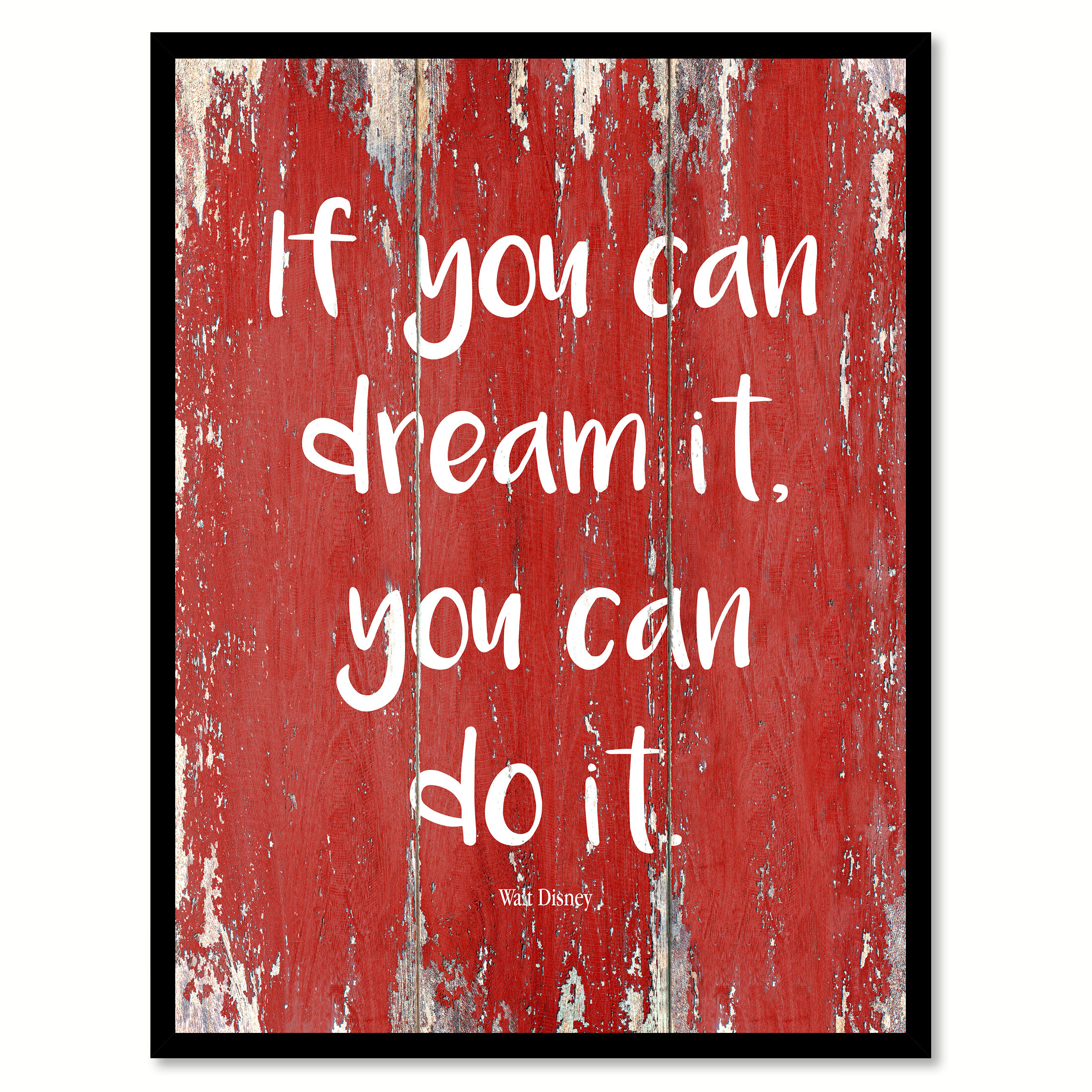 Trinx SpotColorArt Dream It You Can Do It Walt Disney Canvas Print ...