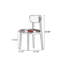 Chaise d'appoint à lattes noires (ensemble de 2)